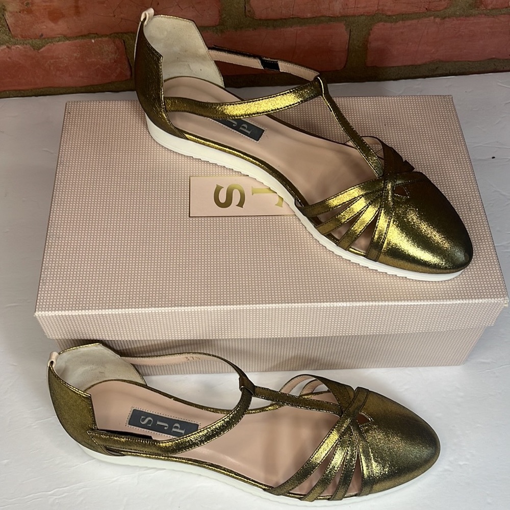 Sjp meteor Gold leather sandal sneakers